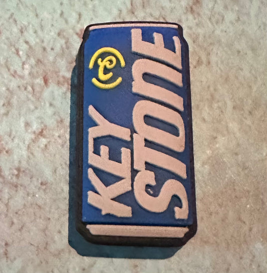 Beer can shoe charm