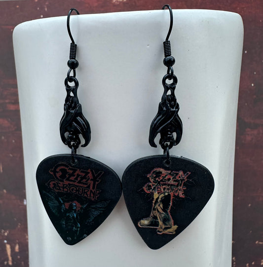 Ozzy Guitar Pick Earrings
