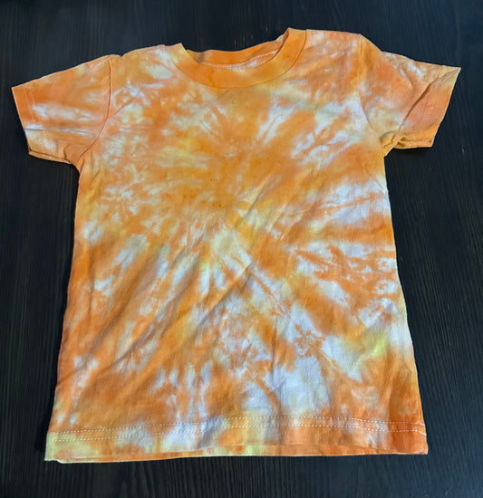 Orange Spiral Toddler Tie-Dye tees