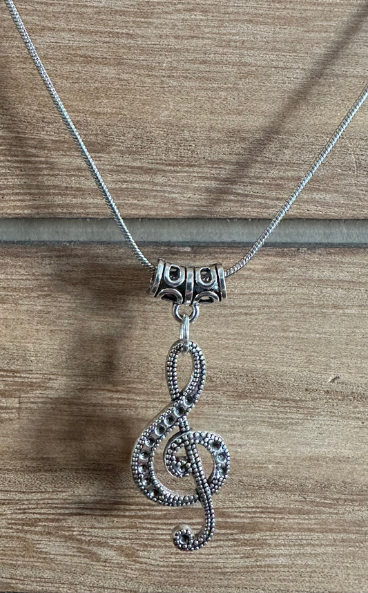 Music Treble sign Necklace