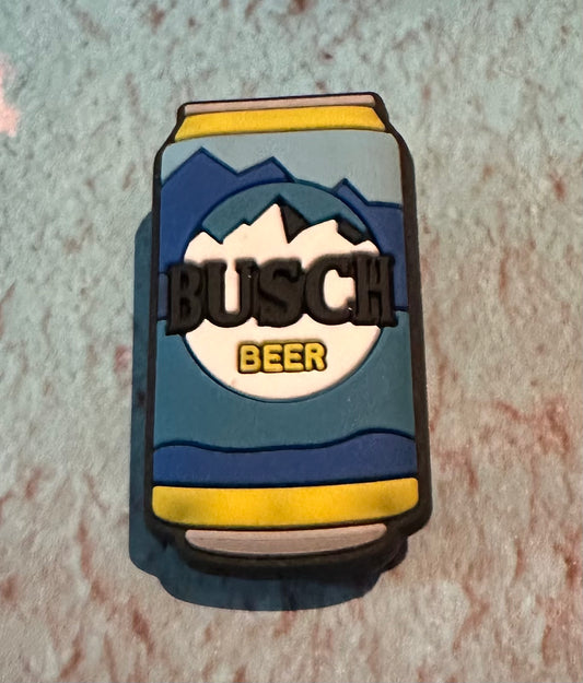 Beer can B shoe charm