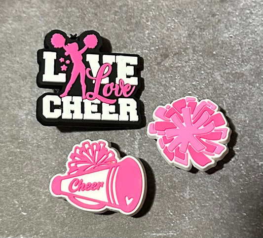 Live love cheer shoe charm set