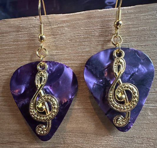 Treble Guitar Pick Earrings