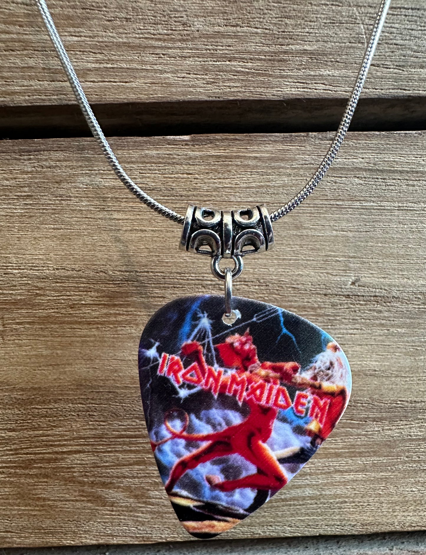 Iron Maiden Guitar Pick Necklace
