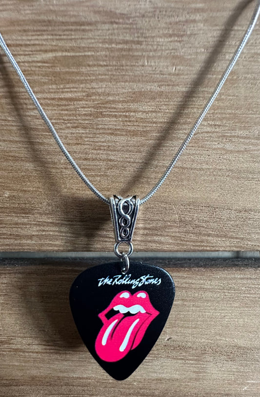 Rolling Stones Guitar Pick Necklace