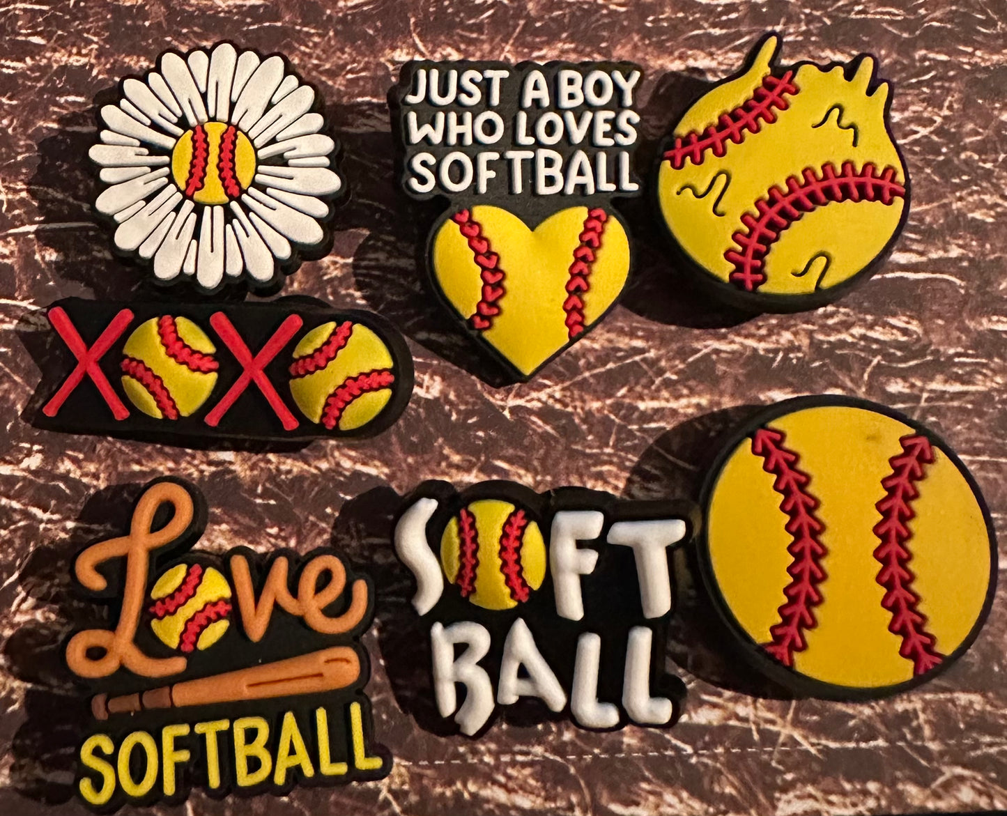 Soft Ball Shoe Charm Set