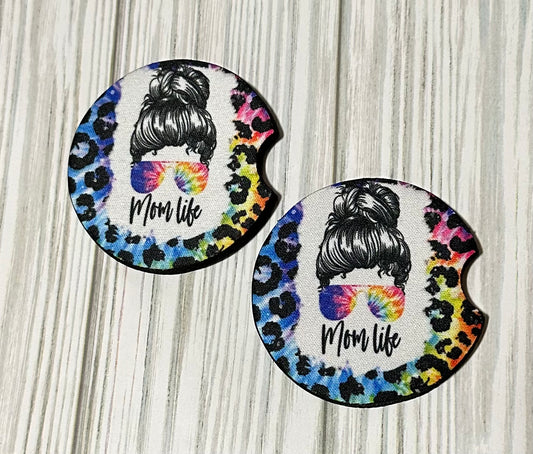 Mom Life Car Coasters