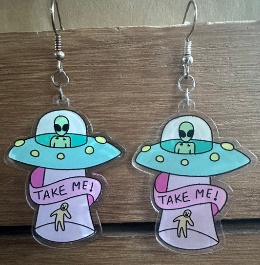 Alien abduction Earrings