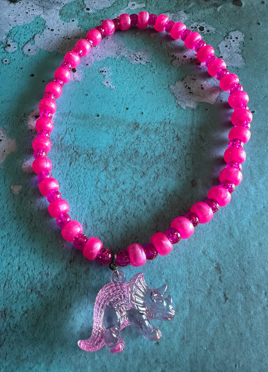 Kids Beaded Dino Necklace
