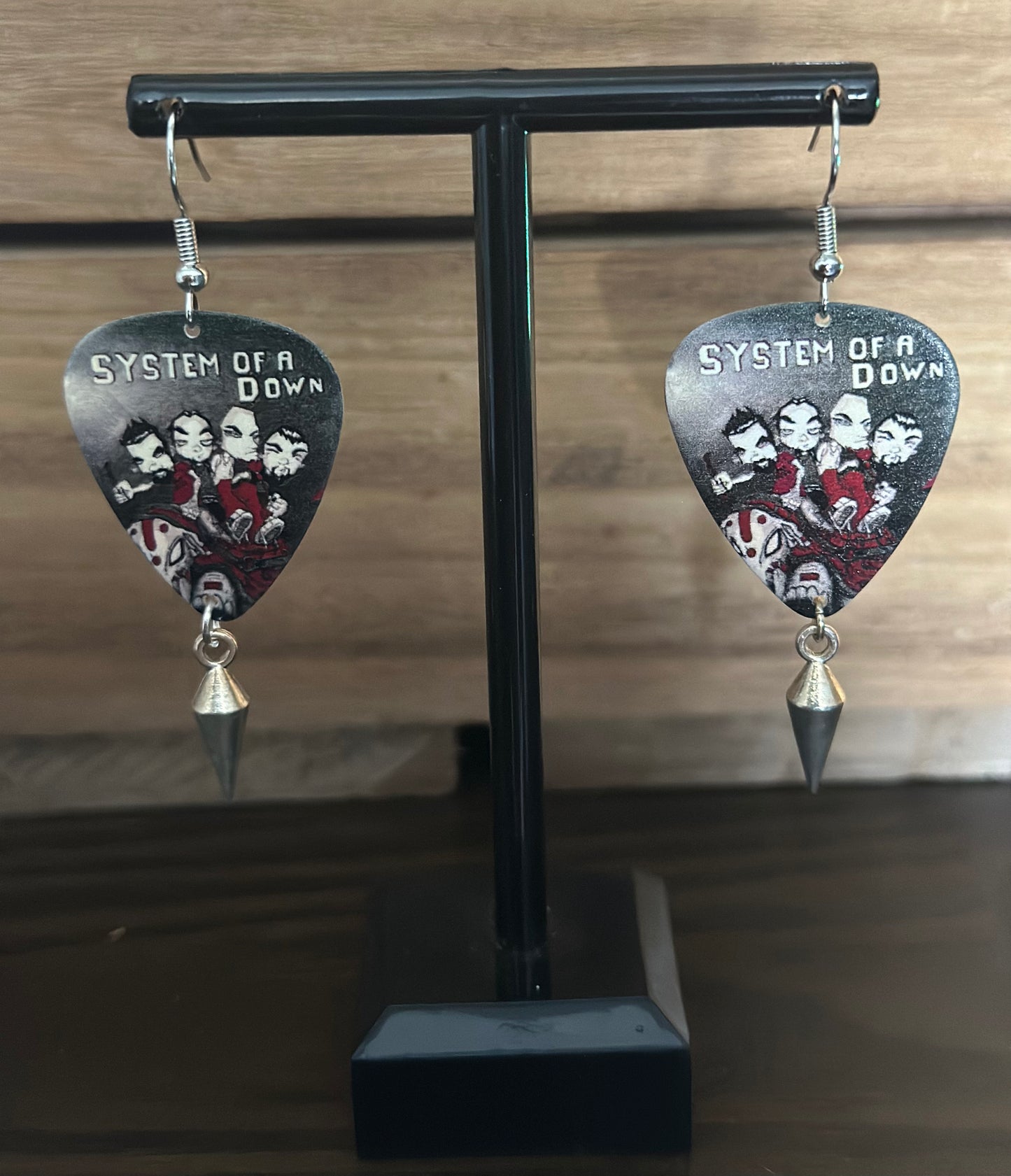 System of a Down Guitar Pick Earrings