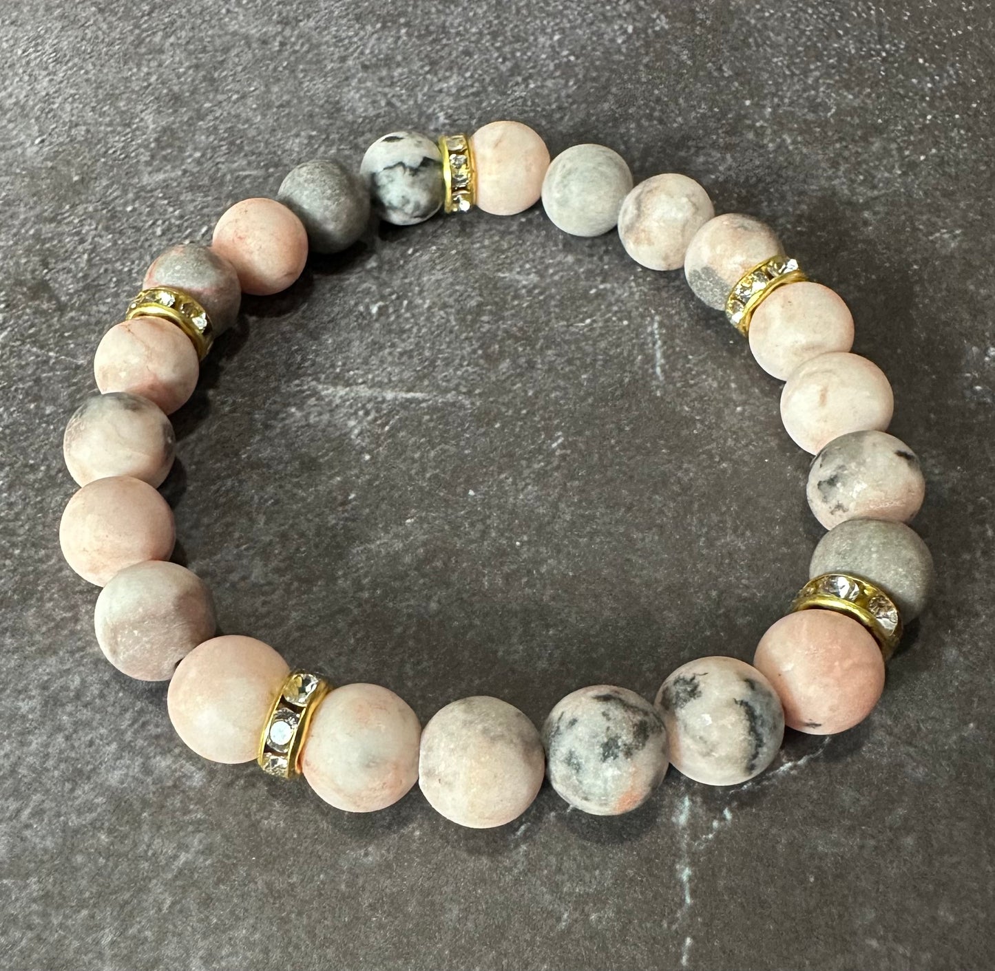 Pink Zebra Stone Bracelet