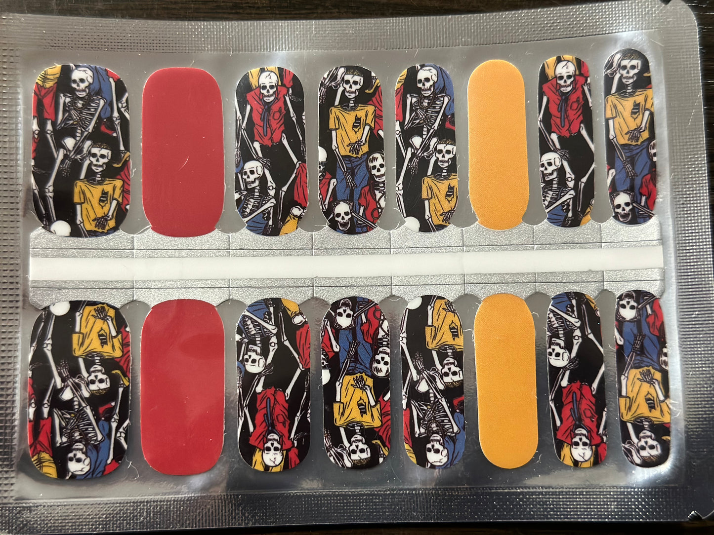 Retro Skeletons Nail Polish Strips