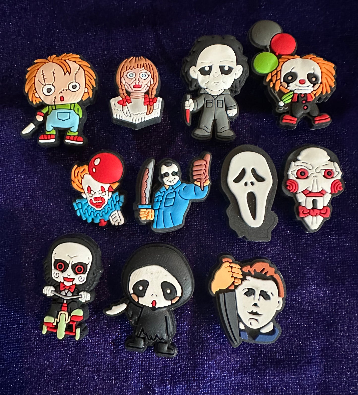 Horror shoe charm set