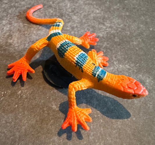 Lizard Orange/white/blue shoe charm