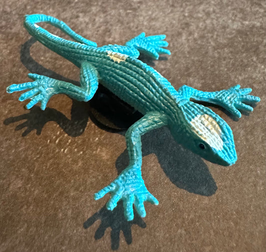Lizard Teal/white shoe charm