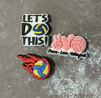 Let’s do this Volleyball shoe charm set
