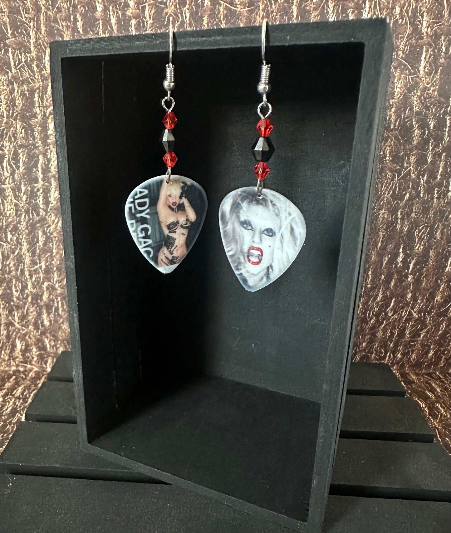 Lady Gaga Guitar Pick Earrings