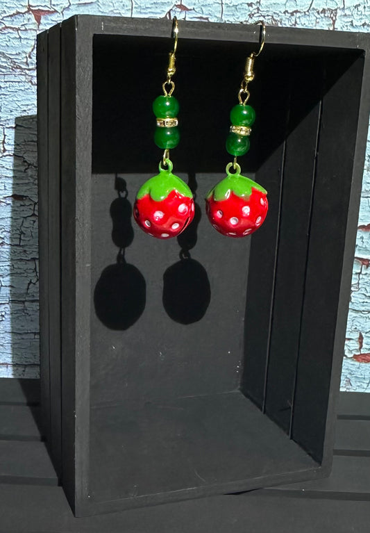 Strawberry Jingle Bell Earrings