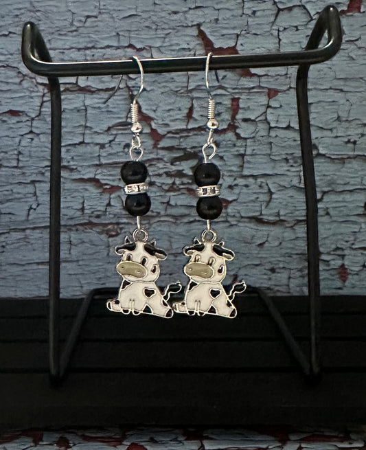 Cow Charm Earrings