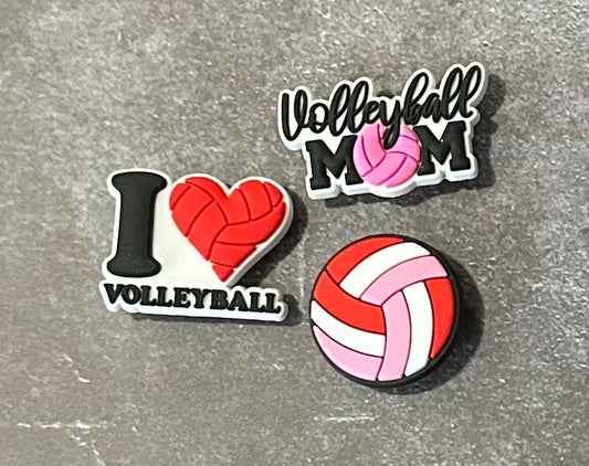 Volleyball Mom shoe charm set