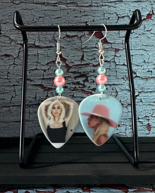 Gaga inspired Guitar Pick Earrings