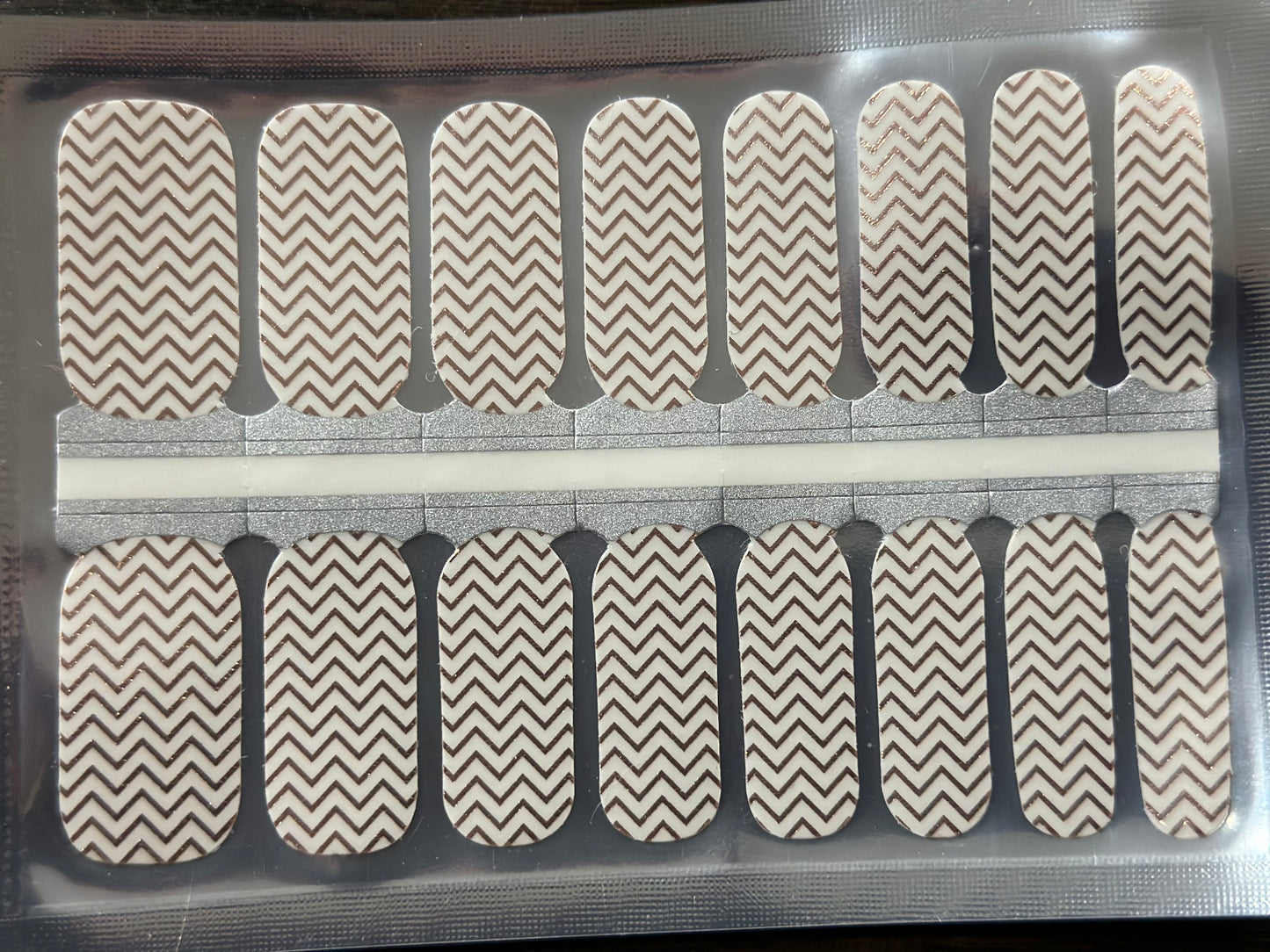 Golden Chevron Nail Polish Strips