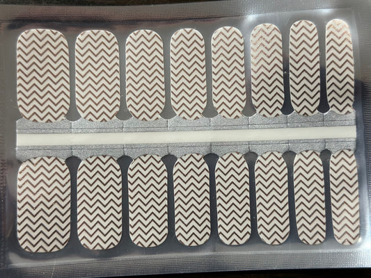 Golden Chevron Nail Polish Strips