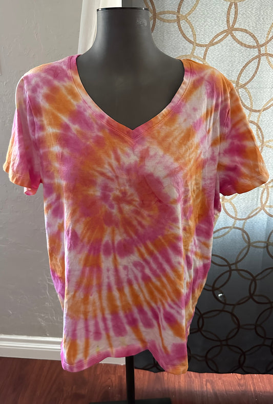 Tropical Sunrise Twist Tie-Dye Tee
