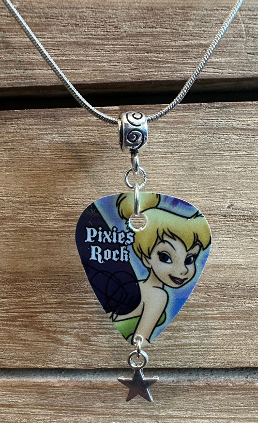 TB Pixies Rock Guitar Pick necklace