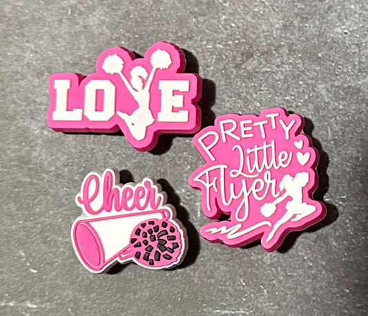 Love cheer shoe charm set