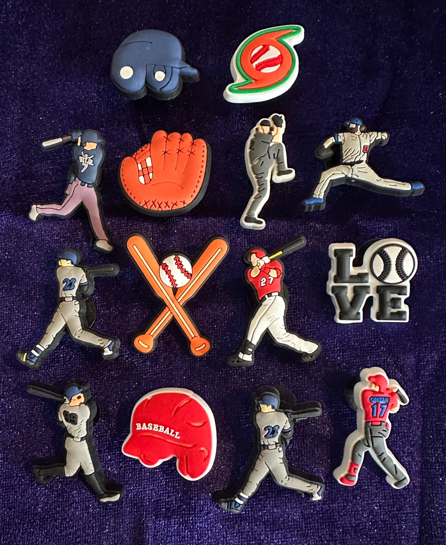 Baseball Shoe Charm set