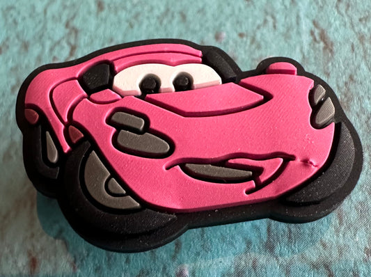 Cars character pink car shoe charm