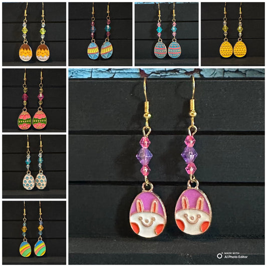 Easter Egg Charm Earrings