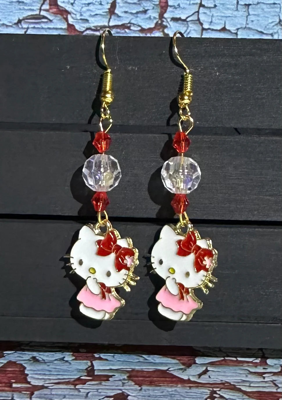 H Kitty inspired Charm Earrings