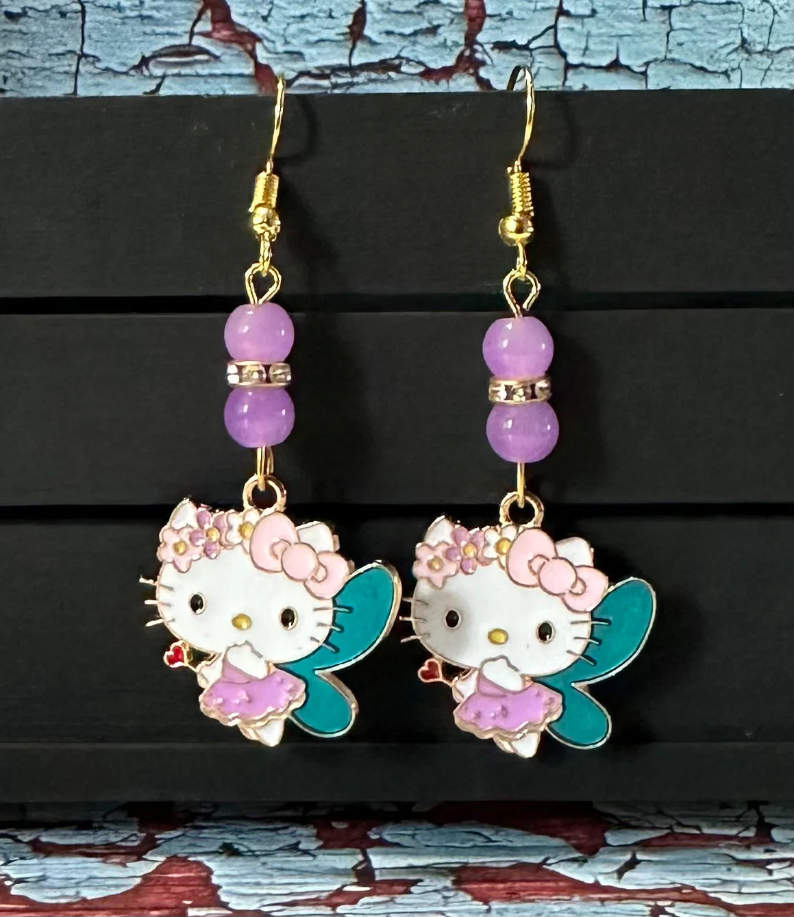 H Kitty inspired Charm Earrings
