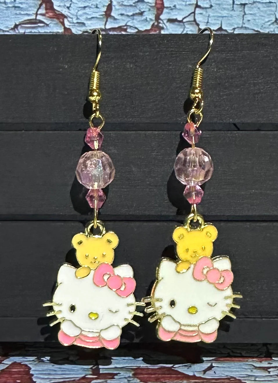 H Kitty inspired Charm Earrings