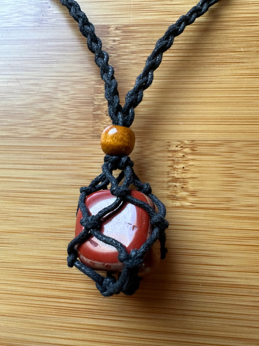 Carnelian stone Rope Necklace