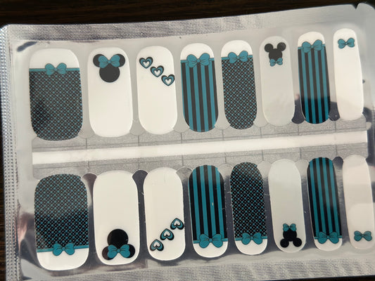 Teal Mouse Nail Polish Strips