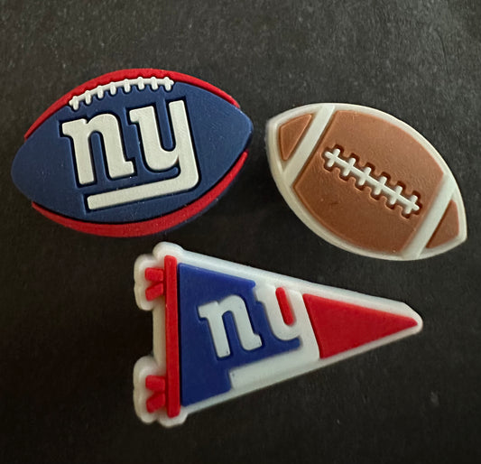 NY Football Shoe Charm Set