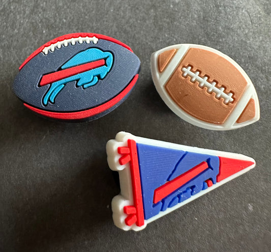 Buffalo Football Shoe charm set