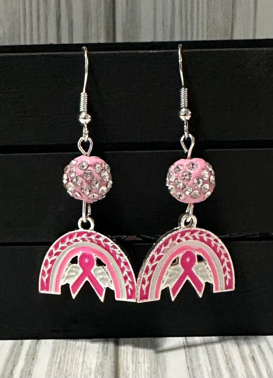 Breast Cancer Awareness Rainbow Earrings