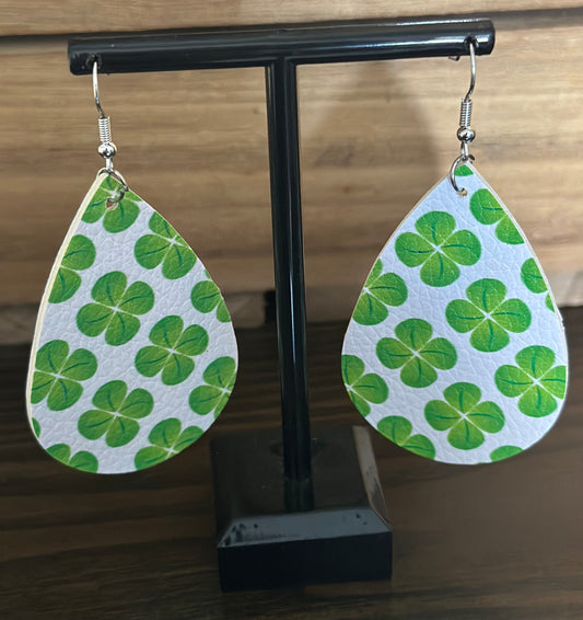 Lucky Clover Teardrop Earrings