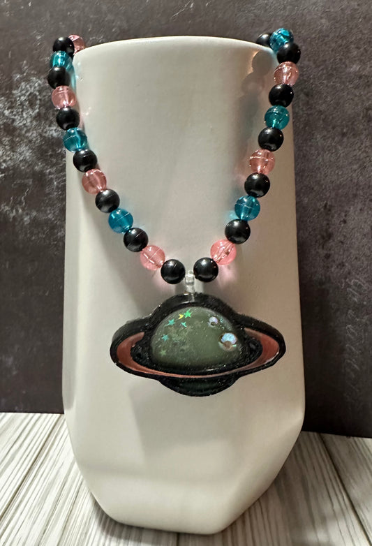 Beaded Planet Necklace