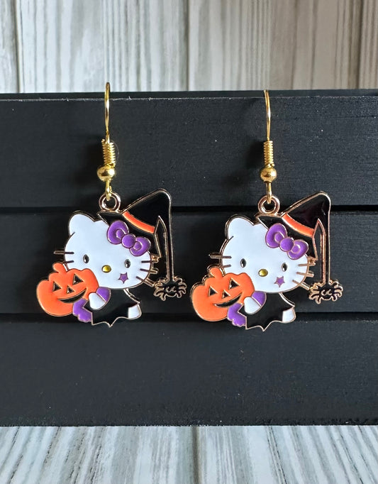 Hello Kitty Witch Charm Earrings