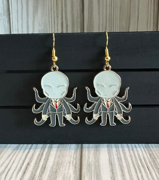 Slender Man Horror Earrings