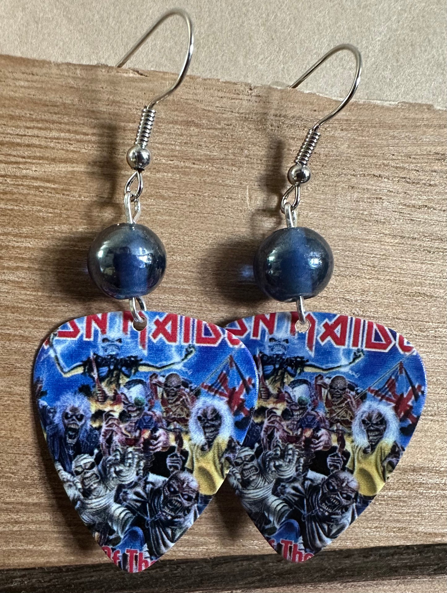 Iron Maiden Guitar pick Earrings