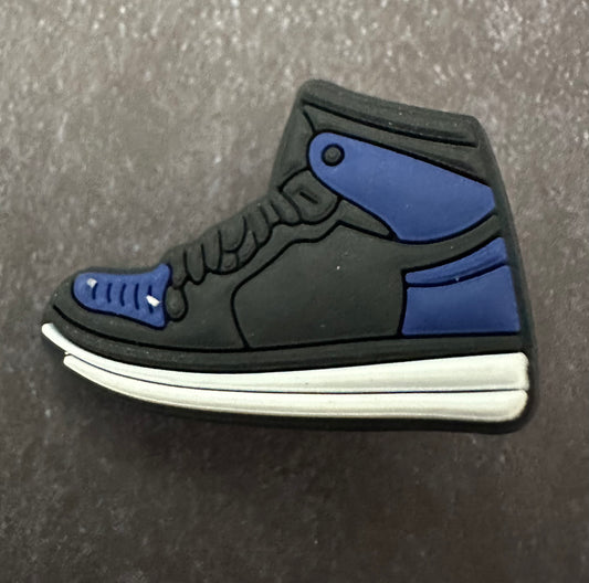 Basketball shoe black & blue shoe charm