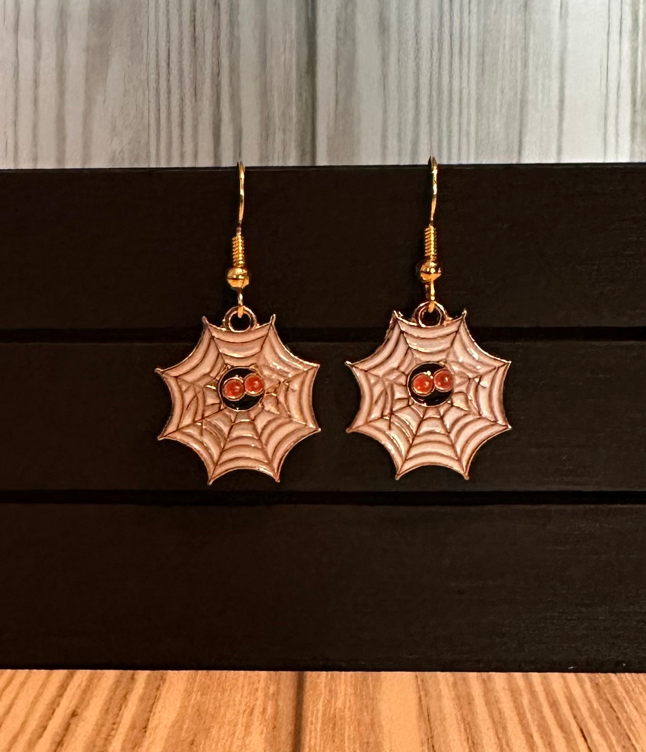 Spider Web Charm Earrings