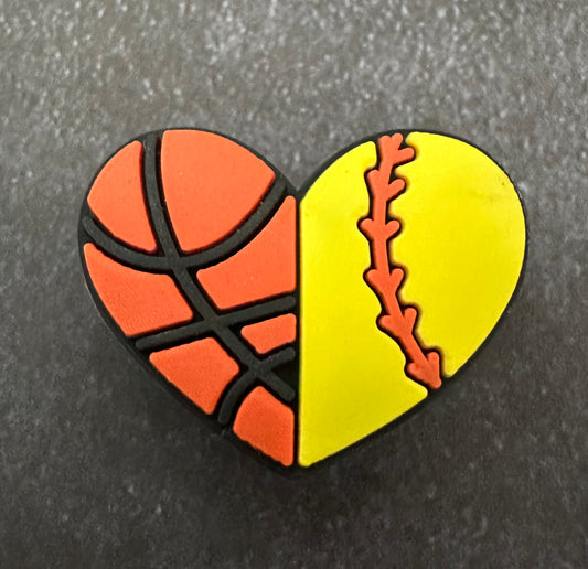Basketball/Softball shoe charm