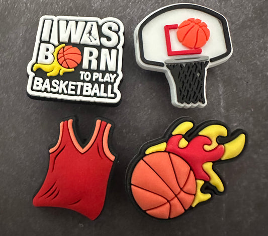 Born to play Basketball shoe charm set